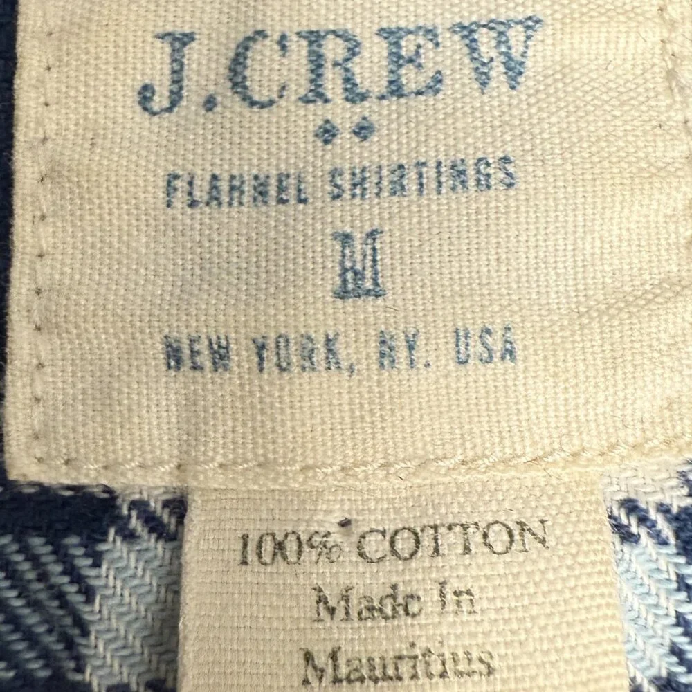 EUC Men's J. CREW Flannel Shirtings‎ Tailored-Fit Plaid Long Sleeve Shirt | Med.